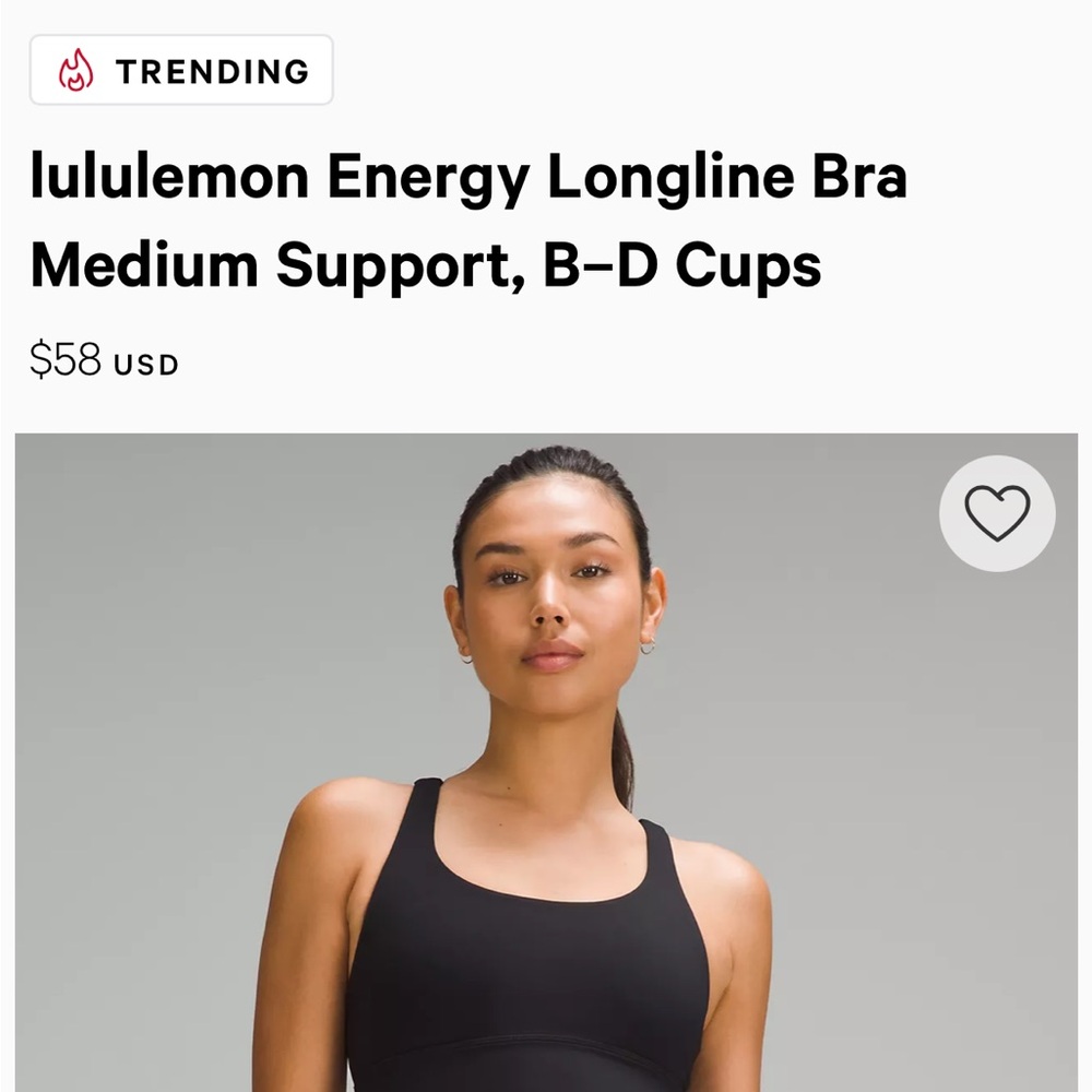 Lululemon Energy Longline Bra